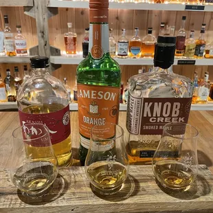 Sweet tooth bourbon flight