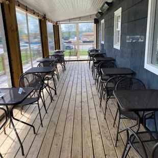 Heated enclosed porch.