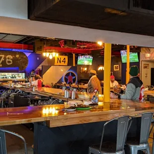 Inside bar area.