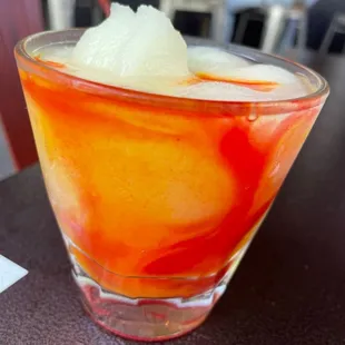 Strawberry mango spiked lemonade