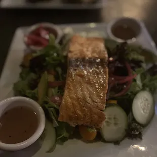 Salmon Salad with pineapple vinaigrette