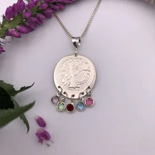 Family birthstone necklace, you can make.