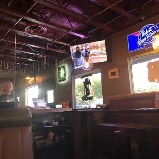 Tv&apos;s spaced around to watch the games