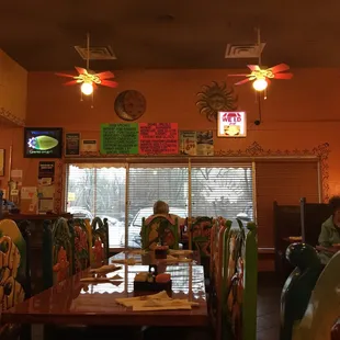 Warm and inviting atmosphere on a rainy day.