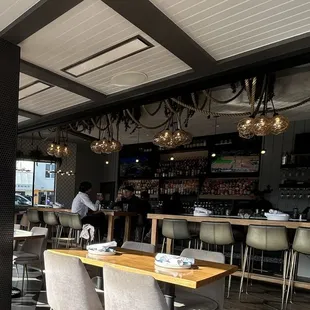 Inside seating and part of patio