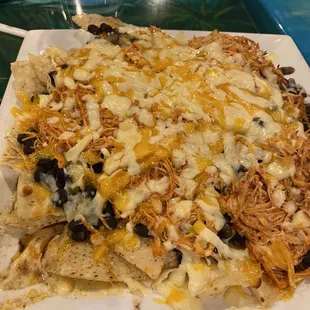 Nachos and black beans