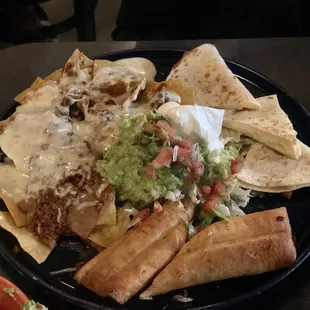 a plate of mexican food