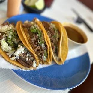 Qusabirria Tacos with Consumé