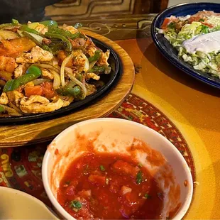 two plates of mexican food