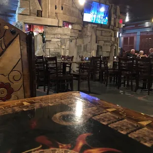 Middle of dining area