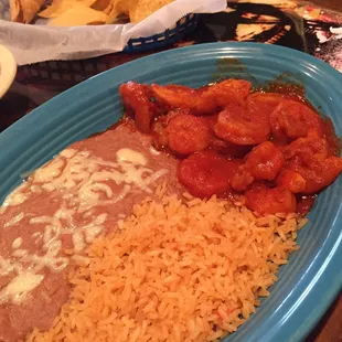 Shrimp with ranchero sauce - yummy!