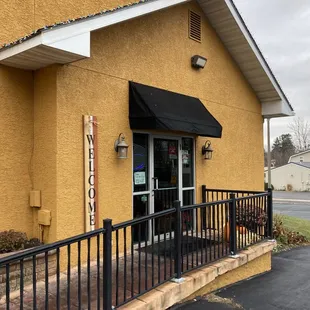 Entrance of restaurant