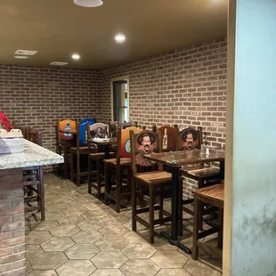 Entrance to Bar high top seating and bar seating
