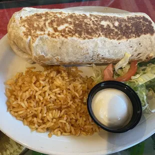 Burrito with chicken