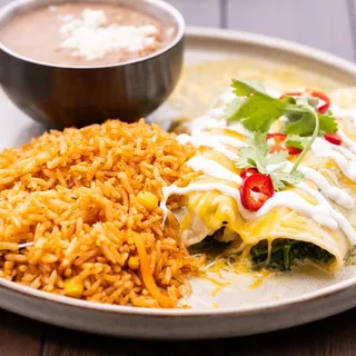 Spinach & Cheese Enchiladas