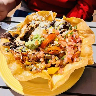Chicken & Steak Fajita Tostada