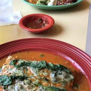 Chicken & Spinach Enchiladas