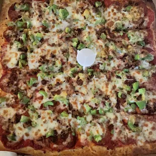 16&quot; Square Cut Sicilian Pizza. More like a square za thin crust for 40 bucks.