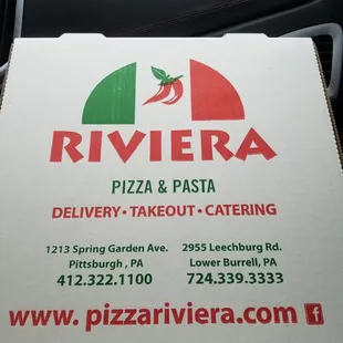 The pizza box...  With the details!