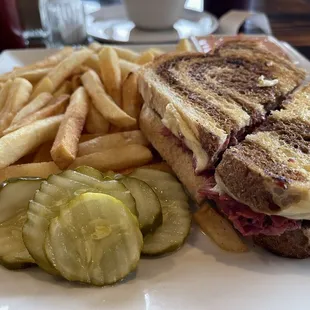 Stacked corn beef dinner