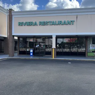 the front of the restaurant