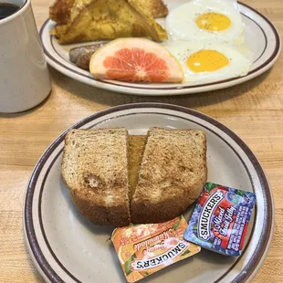 French Toast Sausage Two Eggs Any Style