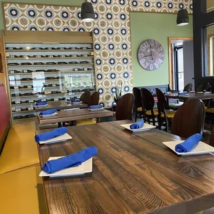 interior, sushi and sashimi