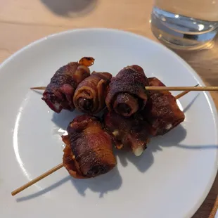 Bacon wrapped dates