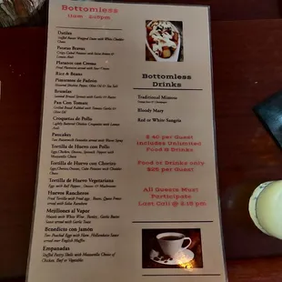 Bottomless brunch on weekends