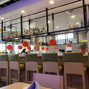 The bar- pic taken from the corner of the dining area