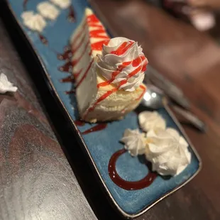 Complimentary cheesecake with hidden Mickey