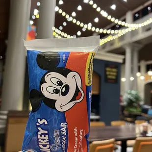 Late night Mickey ice cream from the cafe