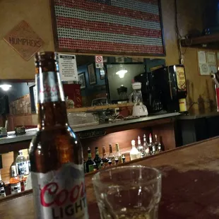 A very creative bottle cap American flag