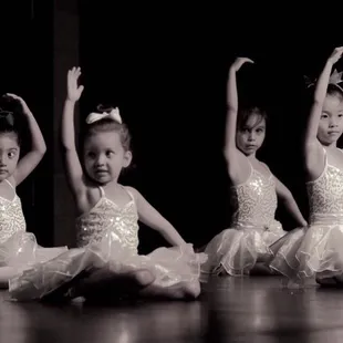 Our little ballerinas on stage at or Recital!