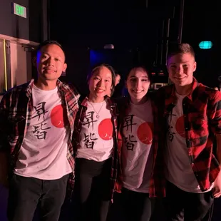 Backstage at our recital