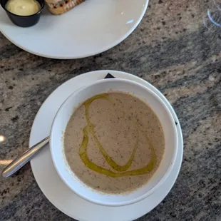 Mushroom soup today.  Yum.