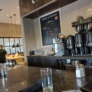 At the counter