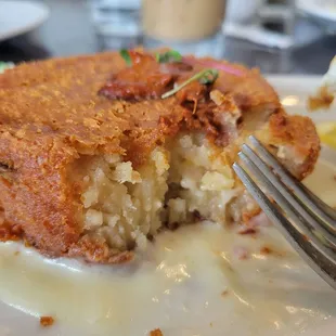 Up close shot of the crispy potato