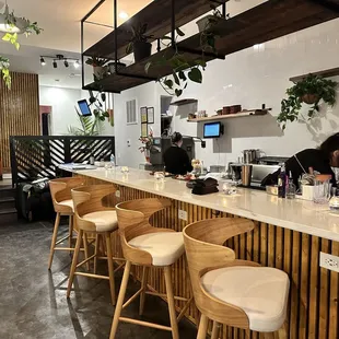 Bar area facing back