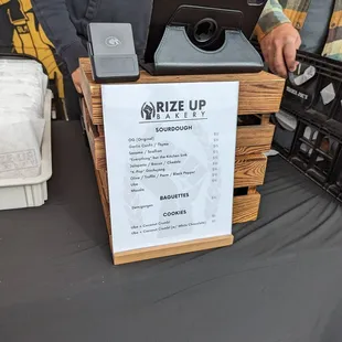 4/8/23 menu at Ferry farmer's market