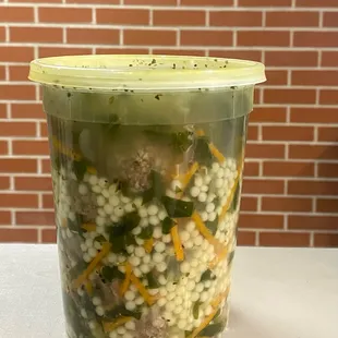 We sell our homemade soups by the quarts.