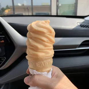 Kid size orange soft serve $1.25