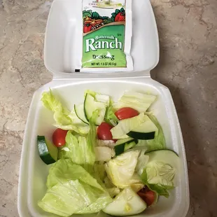 a salad in a container