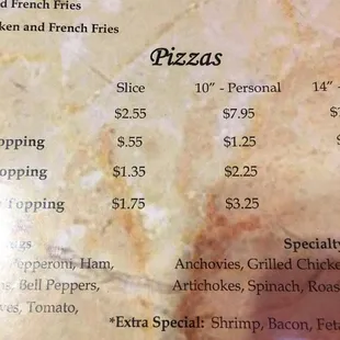 prices and prices