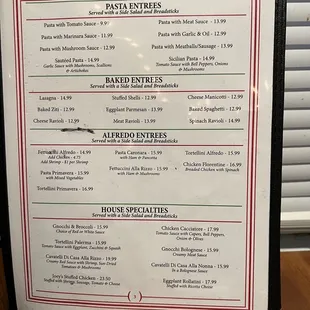 Menu as of 9-15-2022