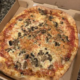 Cheese Pizza with Mushrooms