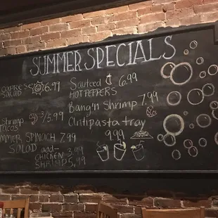 Summer Specials...