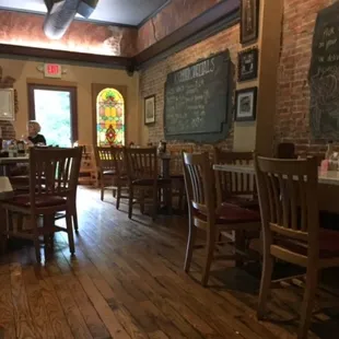 Specials written on blackboards