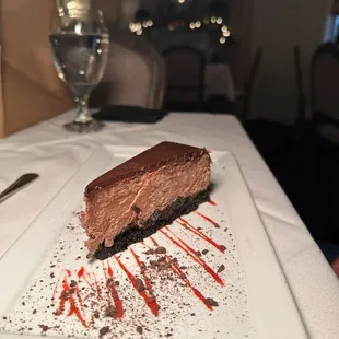 Chocolate cheesecake.