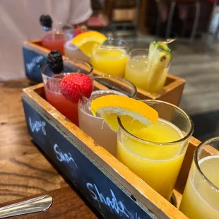 a selection of drinks